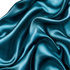 Obraz premium Teal Silk Drapery Luxurious Fabric Texture