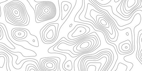 Topographic map background geographic line map with elevation assignments. Modern design with White background with topographic wavy pattern design.paper texture Imitation of a geographical map shades