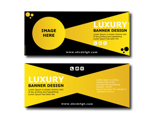 Simple and modern  banner design template, with natural shapes suitable for multi-purpose layout editable file
