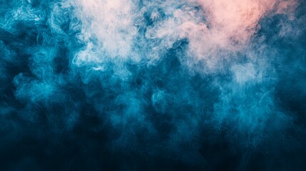 Fototapeta premium Abstract Blue and Peach Smoke Swirls