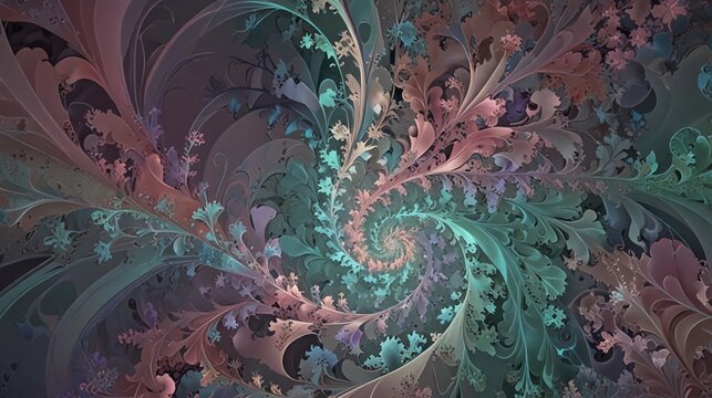 abstract fractal background swirling patterns 