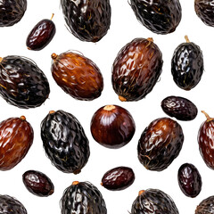 date palm fruits isolated on transparent white background png