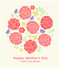 母の日のカーネーションイラスト