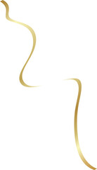 Gold ribbon shadow. Decoration for holiday, new year