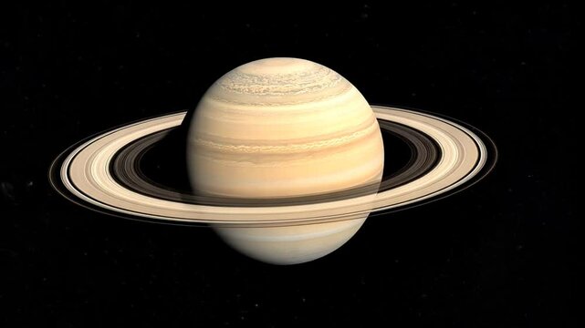 Spectacular Saturn's Rings, A Cosmic Journey Through Space