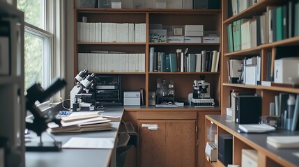 In a Secure High Level Laboratory Scientists in a Coverall Conducting a Research. Chemist Adjusts Samples in a  Petri Dish with Pincers.