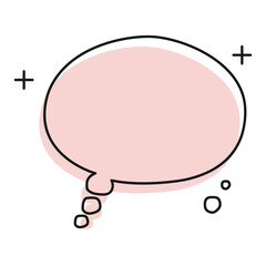 かわいい吹き出しのベクターイラスト、会話や雑談のあしらい素材