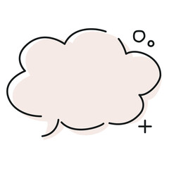 かわいい吹き出しのベクターイラスト、会話や雑談のあしらい素材