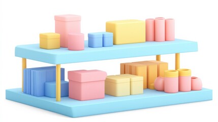 Obraz premium Colorful Educational Materials Displayed on Shelf