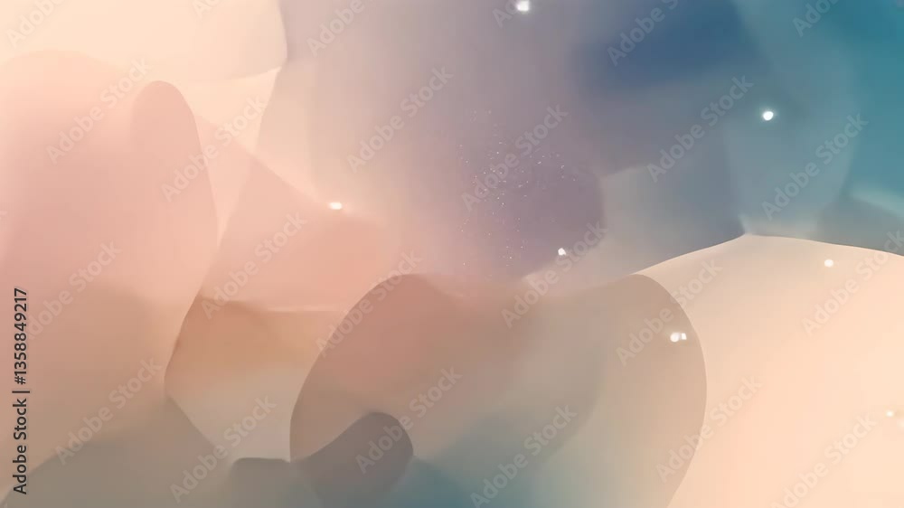 Aufkleber abstract background of overlapping translucent shapes in gradient colors with light effects