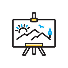 Multi color icon for painting