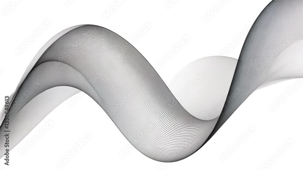 Poster abstract wavy lines create a soothing design on white background generative ai