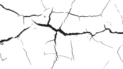 Texture soil dry crack background pattern. black and white vintage of cracked concrete scribble effect.	