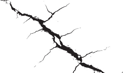 Texture soil dry crack background pattern. black and white vintage of cracked concrete scribble effect.	