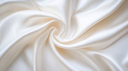 Obraz premium Smooth white fabric gently draping in intricate folds showcasing elegant texture and sheen under soft light.