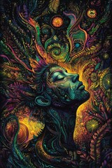 Fototapeta premium Dive into the transformative world of ayahuasca experiences.