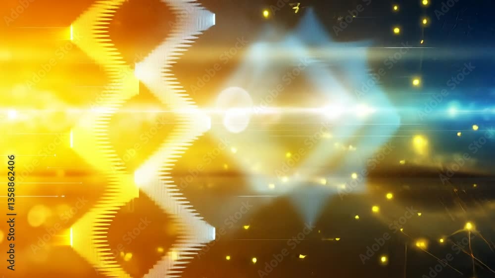 Poster bright waves of color create an abstract representation of sound generative ai