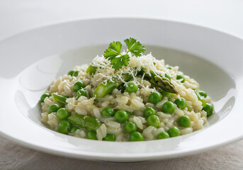 Luxurious Spring Risotto with Fresh Vegetables
