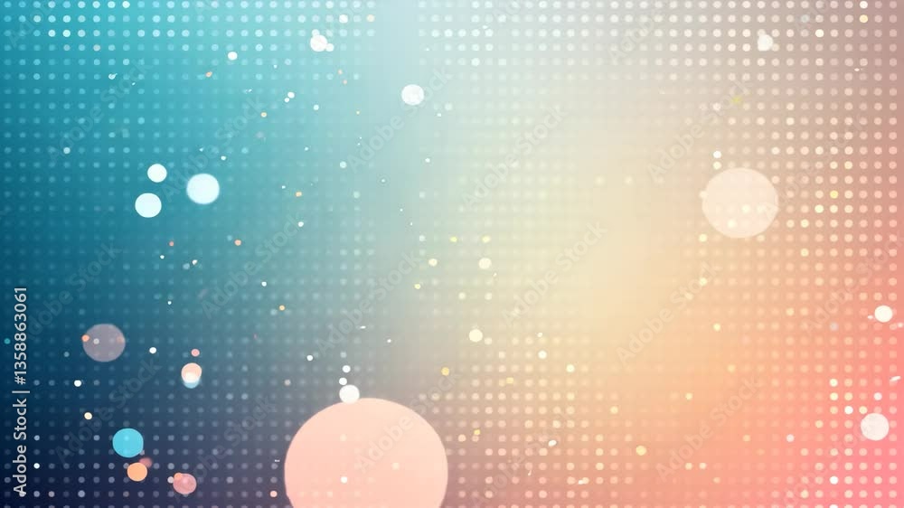Poster abstract digital gradient background with bokeh effect and pixelated pattern design