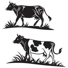 cow vector silhouette 