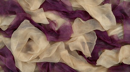 Beige and purple fabric texture.