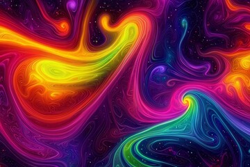Engaging visual art that blends colors and shapes.