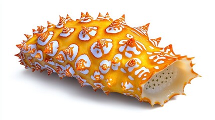 Obraz premium Vibrant and colorful umbrella displayed elegantly against a clean white background capturing its unique features