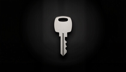Key on Black Background for Security Concept  