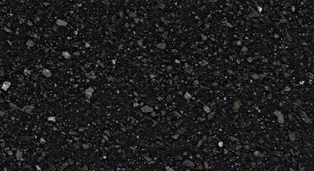 Fototapeta premium A Highly Detailed Overhead View of Black Granite, Featuring a Deep, Inky Black Base With Scattered Flecks of Lighter Minerals