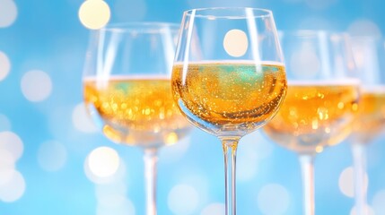 Champagne flutes, sparkling wine, celebratory drink