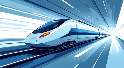 Fototapeta premium The Racing Future Train