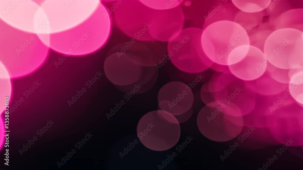 Poster abstract pink bokeh lights against dark background creating soft blur effect decorative design