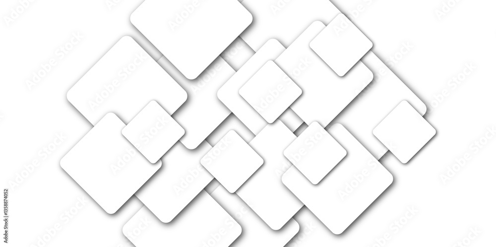 Poster abstract luxury blue geometric square and random lines. abstract white and grey geometric overlappin