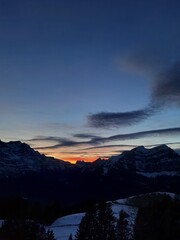 Fototapeta premium Magical sunset in the Swiss Alps