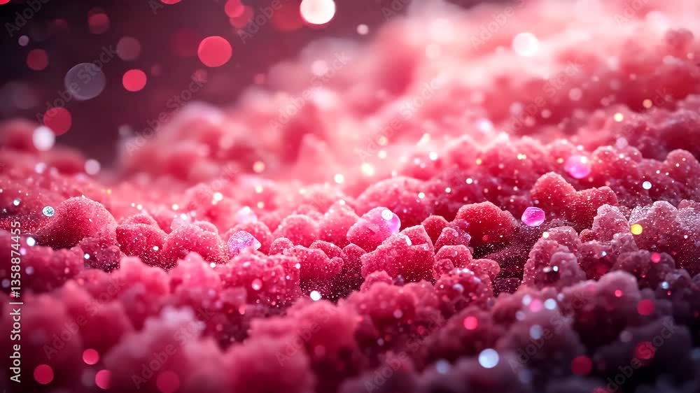 Poster abstract pink cloud texture with bokeh effects ethereal background sparkles