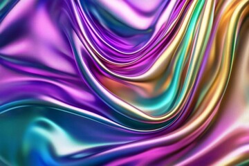 The interplay of colors creates a mesmerizing iridescent effect on a glossy surface.