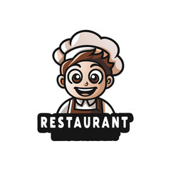 Restaurant hotel mascot logo icon vector art design