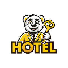 Restaurant hotel mascot logo icon vector art design
