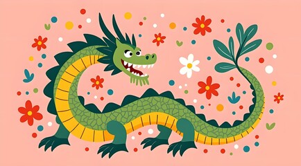 The auspicious dragon presents auspicious festival