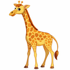 Obraz premium High-quality giraffe vector illustration, perfect for digital design, prints, and creative projects.