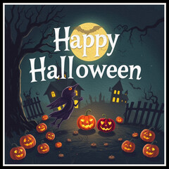 Oil Painting. Pattern for printing on wall decorations . Halloween theme.