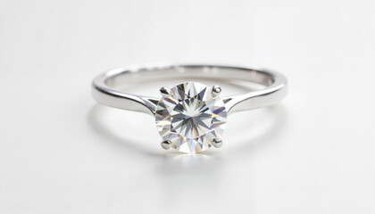 Sparkling diamond engagement ring close-up, timeless elegance