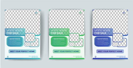 Flyers design for home sale. vector design 