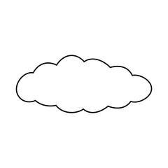 Cloud in a clear sky creating a simple, minimalistic design for artistic purposes