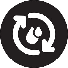 Reuse Water glyph icon