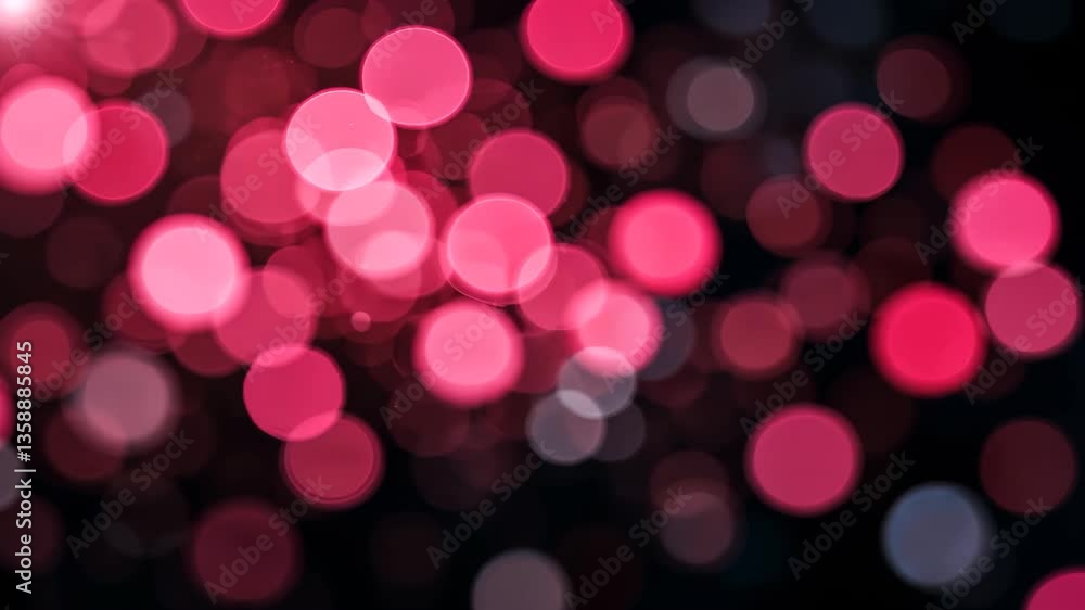 Poster blurred red and pink bokeh lights background with shimmering effect for festive or dreamy backdrop