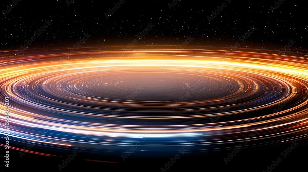 Wall mural vibrant swirling light patterns in a cosmic galaxy creating an abstract energy effect