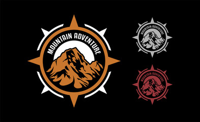 mountain adventure hiking expedition vintage hipster retro logo badge label sticker element design design Perfect for apparel prints, posters