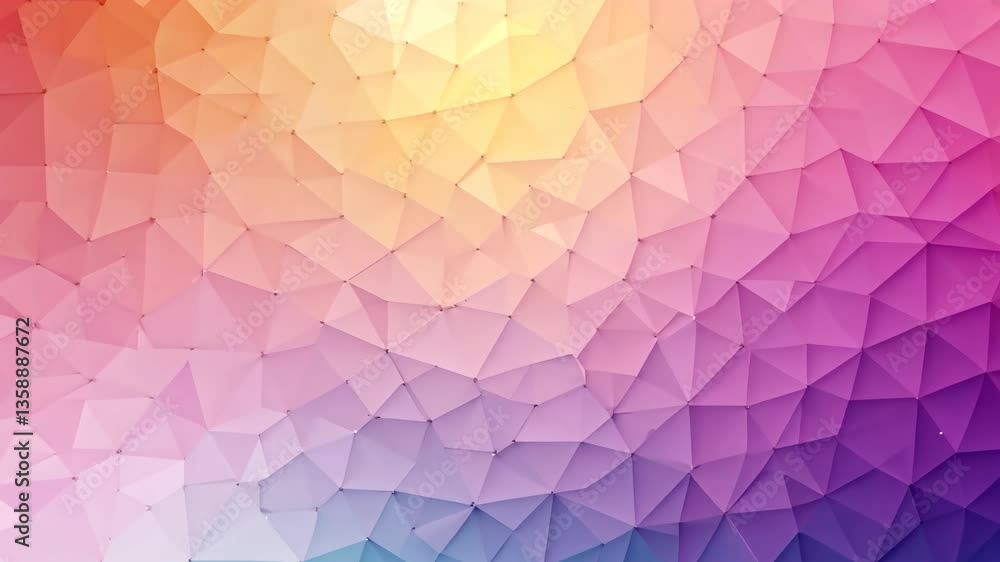 Poster colorful abstract mosaic with gradient blend and polygon shapes