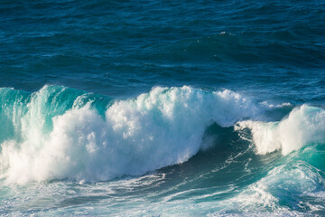 Big storm waves in Porto Moniz, on the Madeira Atlantic coastline